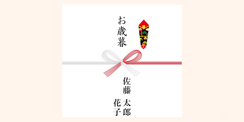 夫婦連名で贈るとき「夫の姓名+妻の名」